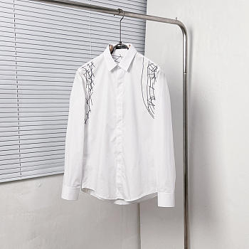 Alexander McQuee Over-the-shoulder embroidered shirt