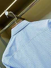 BURBERRY Logo Applique Striped Cotton Poplin Shirt - 2