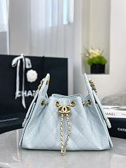 Chanel 25 Small Handbag for Women Grained Light Blue - 1