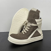 Rick Owens Scarpe Pelle Geobasket Dust & Milk - 6