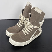 Rick Owens Scarpe Pelle Geobasket Dust & Milk - 5