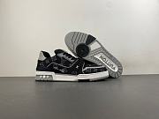 LV Trainer Sneaker Black Monogram-embroidered denim - 4