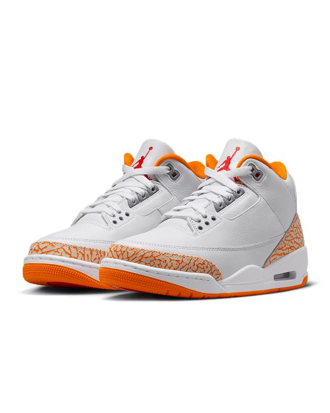 Air Jordan 3 White and Orange Peel CK9246-101 - 1