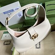 GUCCI Aphrodite medium white leather hobo shoulder bag Size 39x38x2cm - 5