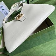 GUCCI Aphrodite medium white leather hobo shoulder bag Size 39x38x2cm - 4