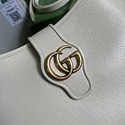 GUCCI Aphrodite medium white leather hobo shoulder bag Size 39x38x2cm - 3