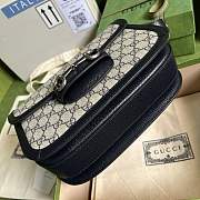  Gucci Horsebit 1955 GG Mini Bag Beige Blue Size 25x18x8cm - 5