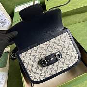  Gucci Horsebit 1955 GG Mini Bag Beige Blue Size 25x18x8cm - 3