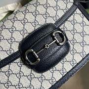  Gucci Horsebit 1955 GG Mini Bag Beige Blue Size 25x18x8cm - 2