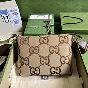 GUCCI - Jumbo GG Monogrammed Canvas Messenger Bag Size 31x 24.5x 5cm - 1