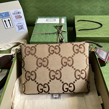 GUCCI - Jumbo GG Monogrammed Canvas Messenger Bag Size 31x 24.5x 5cm