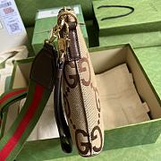GUCCI - Jumbo GG Monogrammed Canvas Messenger Bag Size 31x 24.5x 5cm - 5