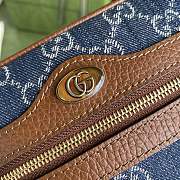 Gucci Ophidia GG Mini Dark Blue And Brown Leather Size 17.5x12x5.5cm - 3