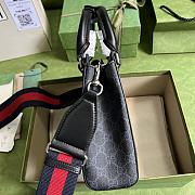 Gucci GG Supreme GG Web Canvas/Leather Mini Tote Bag Black Size 16x 20x 7cm - 2