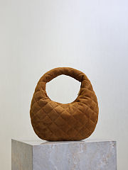 YSL Icarino Mini quilted suede top-handle bag in brown Size 17x13x3cm - 6