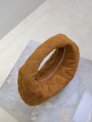 YSL Icarino Mini quilted suede top-handle bag in brown Size 17x13x3cm - 4