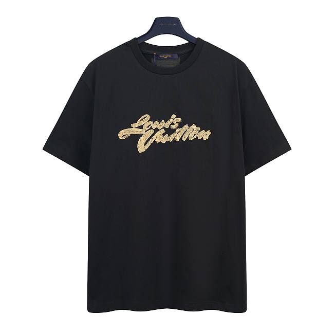 LV Embroidered Signature T-Shirt Noir 1AHW94 - 1