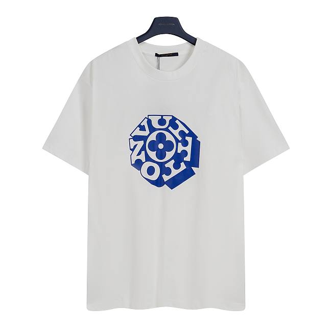 Louis Vuitton x Nigo Printed Signature T-Shirt Milky White  1AIMLB - 1