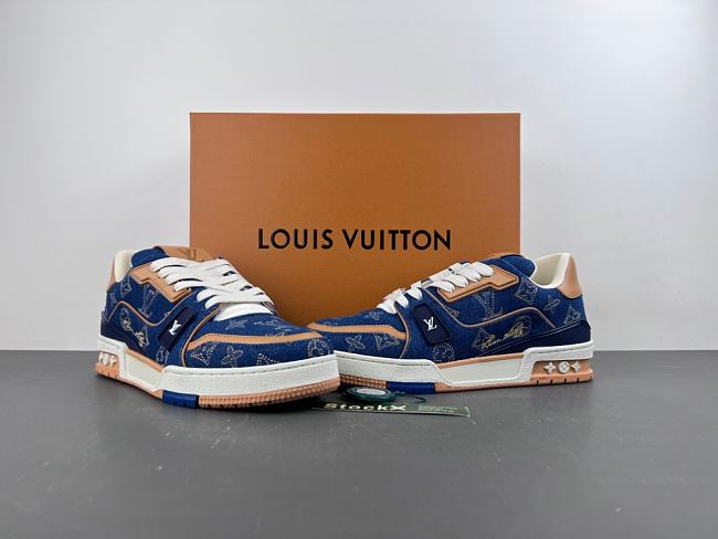 LV Trainer Sneaker Blue 1AJ369  - 1