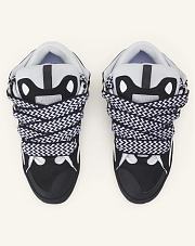 LanVin CURB SNEAKERS IN LEATHER Black/White FU-SKDK12-BICO-E25100037 - 3