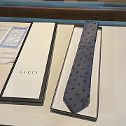 Gucci Silk Tie Bee 4E002 1160 Gray - 6