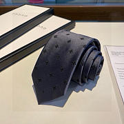 Gucci Silk Tie Bee 4E002 1160 Gray - 5