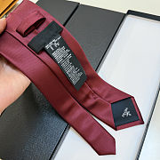 New Prada Men's Red Silk Tie - 2