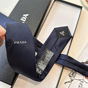 Prada Tie Navy Blue Silk - 6