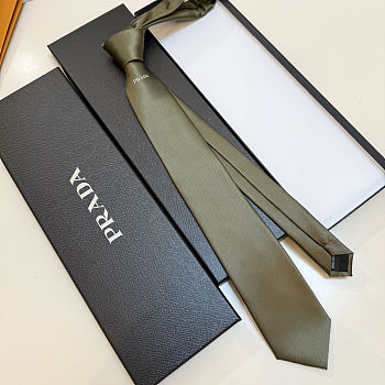 Prada Green Men Re-Nylon Gabardine Tie