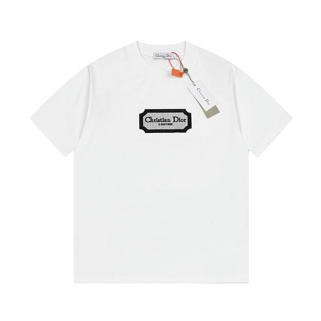 Christian Dior Couture T-Shirt Relaxed Fit White Cotton Jersey - 1