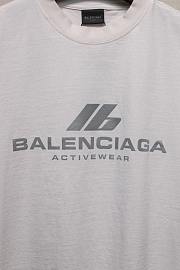 Balenciaga Active Logo T Shirt In Off White - 2