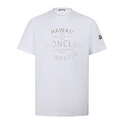 Moncler Metallic Logo Print Crewneck T-Shirt White Men's - 1