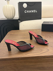 CHANEL Mules in Black Mixed Fibers Cotton & Lambskin - 6