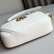 GG Marmont small camera bag in white leather Size 24 x 13 x 7cm - 4