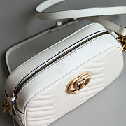 GG Marmont small camera bag in white leather Size 24 x 13 x 7cm - 2