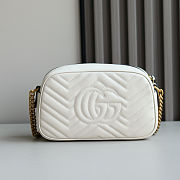 GG Marmont small camera bag in white leather Size 24 x 13 x 7cm - 3