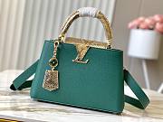 Louis Vuitton Emeraude Green Mini Python Capucines Size 27 x 18 x 9cm - 1