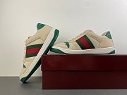 Men's Screener sneaker in white mesh green leather A000GA FAGAT 9545 - 4