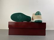Men's Screener sneaker in white mesh green leather A000GA FAGAT 9545 - 3