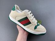 Men's Screener sneaker in white mesh green leather A000GA FAGAT 9545 - 2