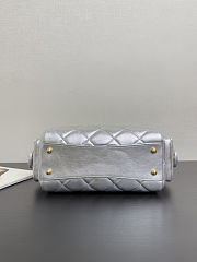 Chanel Bowling Bag Silver Size 15.5x24x11.5cm - 3