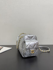 Chanel Bowling Bag Silver Size 15.5x24x11.5cm - 4