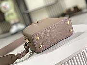 Louis Vuitton Taupe Leather and Python Capucines Mini Bag Size 21 x 14 x 8 cm - 6
