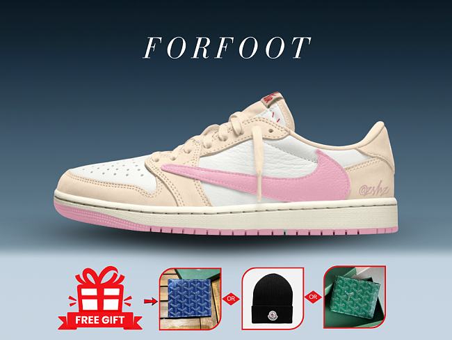 Travis Scott x Air Jordan 1 Low OG SP “Shy Pink” IQ7604-100 - 1