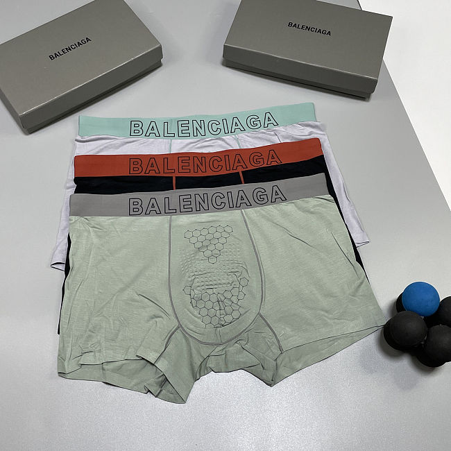 Balenciaga Men's Luxury Underwear 3-Pack Boxers - 1