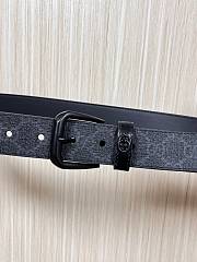 Gucci Belt with Interlocking Black GG Supreme canvas 3.5cm wide  - 6