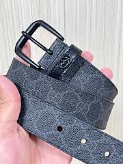 Gucci Belt with Interlocking Black GG Supreme canvas 3.5cm wide  - 5