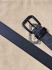 Gucci Belt with Interlocking Black GG Supreme canvas 3.5cm wide  - 3