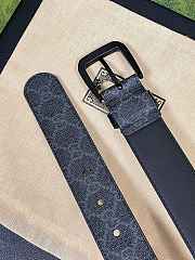 Gucci Belt with Interlocking Black GG Supreme canvas 3.5cm wide  - 2