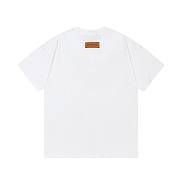 Louis Vuitton dark blue and white graffiti print logo T-shirt - 6